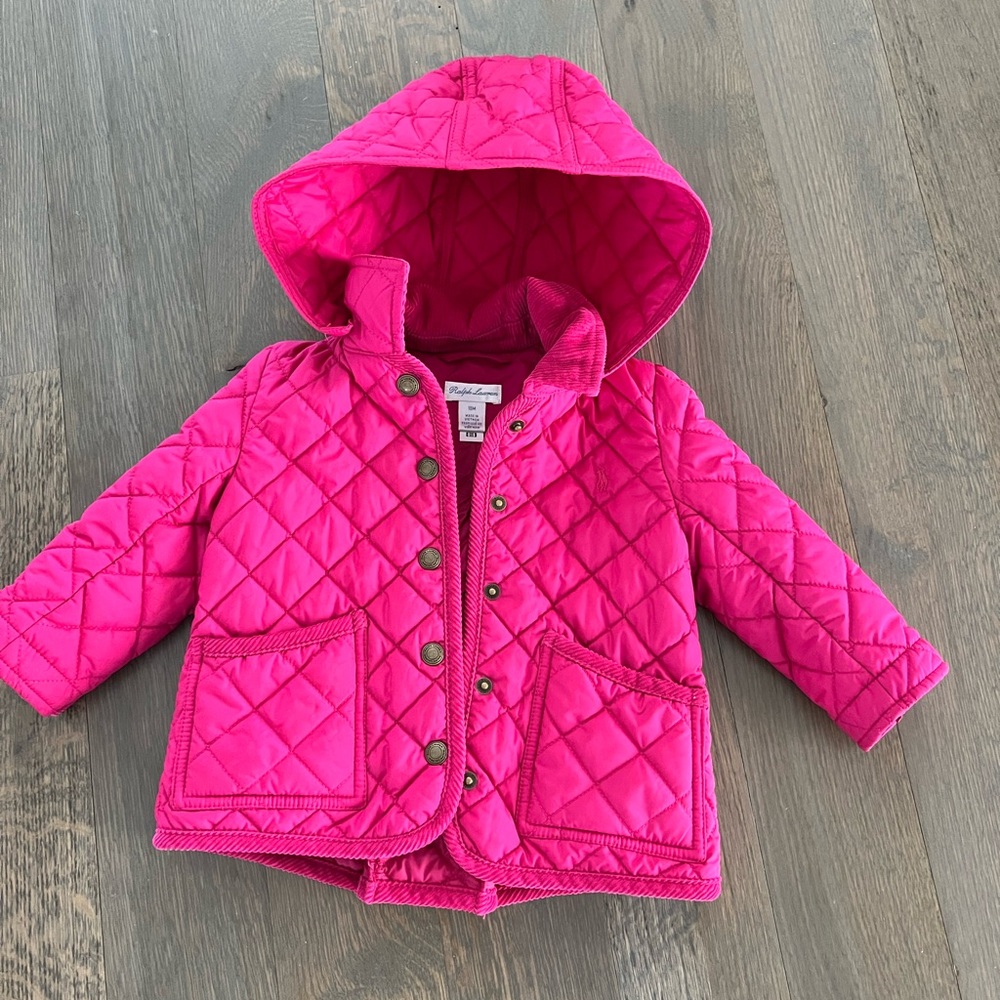 Kids Pink Quilted Jacket